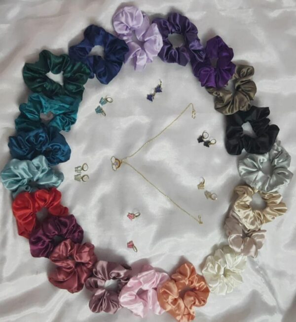 medium satin silk scrunchie