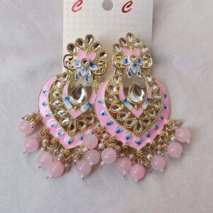Meenakari-Pink-Earrings