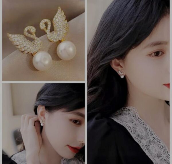 Swan-Pearl-Earrings