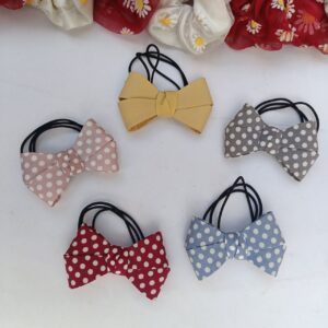 Polka-Dot-Bold-Bow-Rubber-Bands
