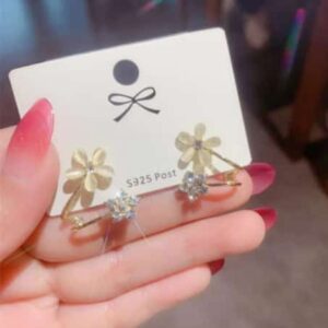Korean-Yellow-Flower-Earrings