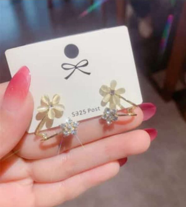 Korean-Yellow-Flower-Earrings