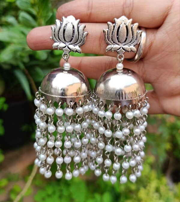 Lotus-Pearl-Jhumki