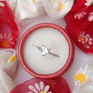 Silver-Hailey-Anti-Tarnish-Solitaire-Ring-(Adjustable)