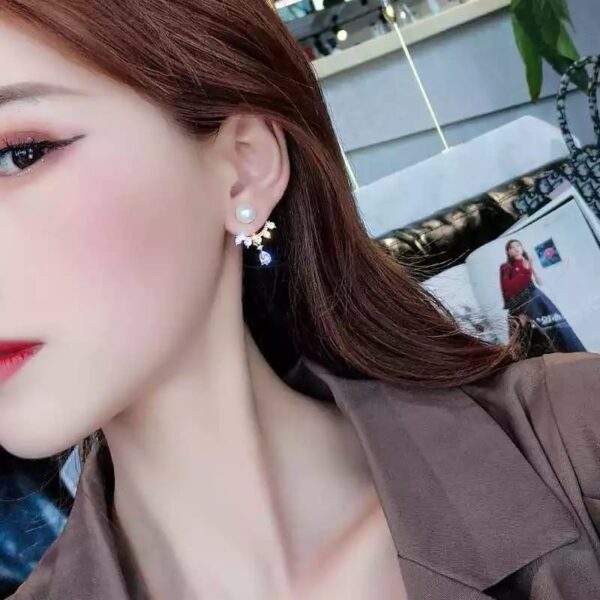 Korean-Rhinestone-Drop-Earjacket-Earrings