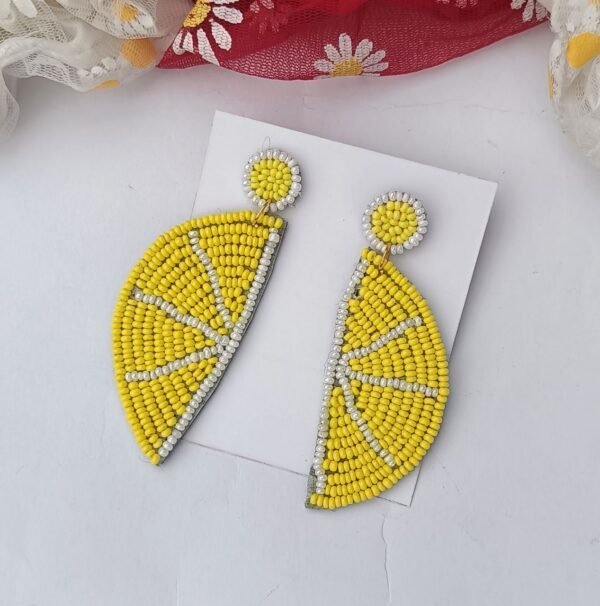 Lemon-Embroidered-Earrings