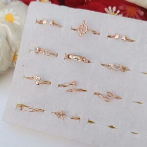 Rosegold-Minimalistic-Rings