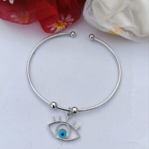 Silver-Basic-Eye-Slim-Bracelet