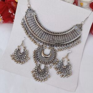 Drishti-Oxidized-Choker Set