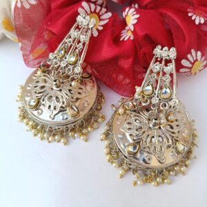 Silver-Golden-Pearl-Light-Weight-Jhumki