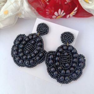 Black-Embroidered-Stunner-Earrings
