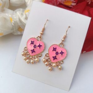 Hand-Painted-Small-Pink-Heart-Jhumki