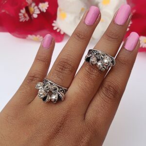 Brass-Base-Ghungroo-Rings-(pack of 2)-(Adjustable)