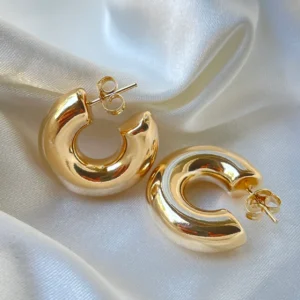 Chunky-Tube-Golden-Hoops