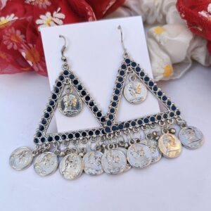 Banjara-Black-Coin-Earrings