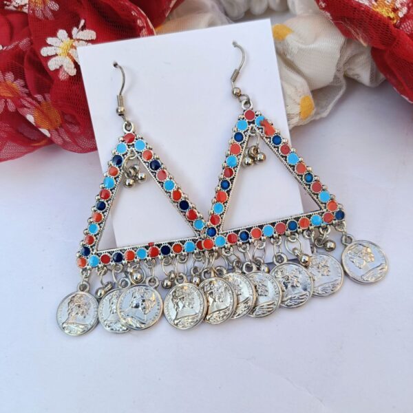Banjara-Multiicolour-Coin-Earrings