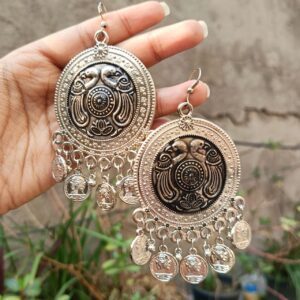 Nidhi-Black-Coin-Light-Weight-Earrings