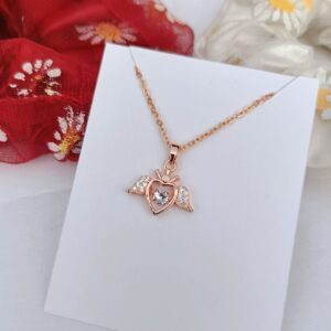 Anti-Tarnish-Flying-Heart-Necklace