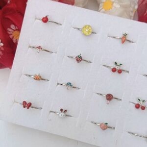 Fruit-Silver-Rings-(Adjustable)