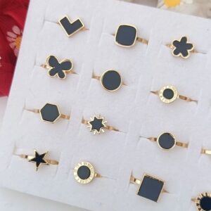 Knight-Black-Gold-Rings