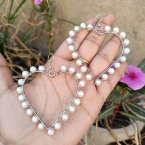 Pearl-Heart-Hook-Earrings