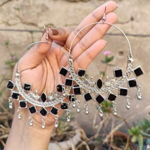 Prisha-Black-Peacock-Jhumki