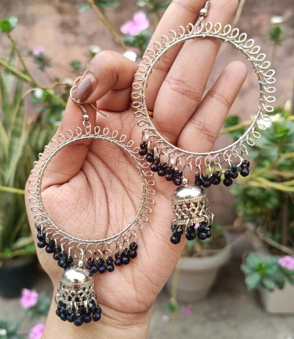 Black Silver Jhumki