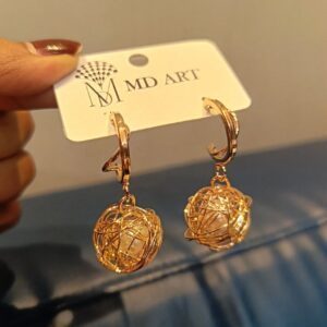 Rose-gold-Statement-Coil-Earrings-Model-4