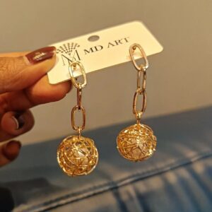 Rose-gold-Statement-Coil-Earrings-Model-5